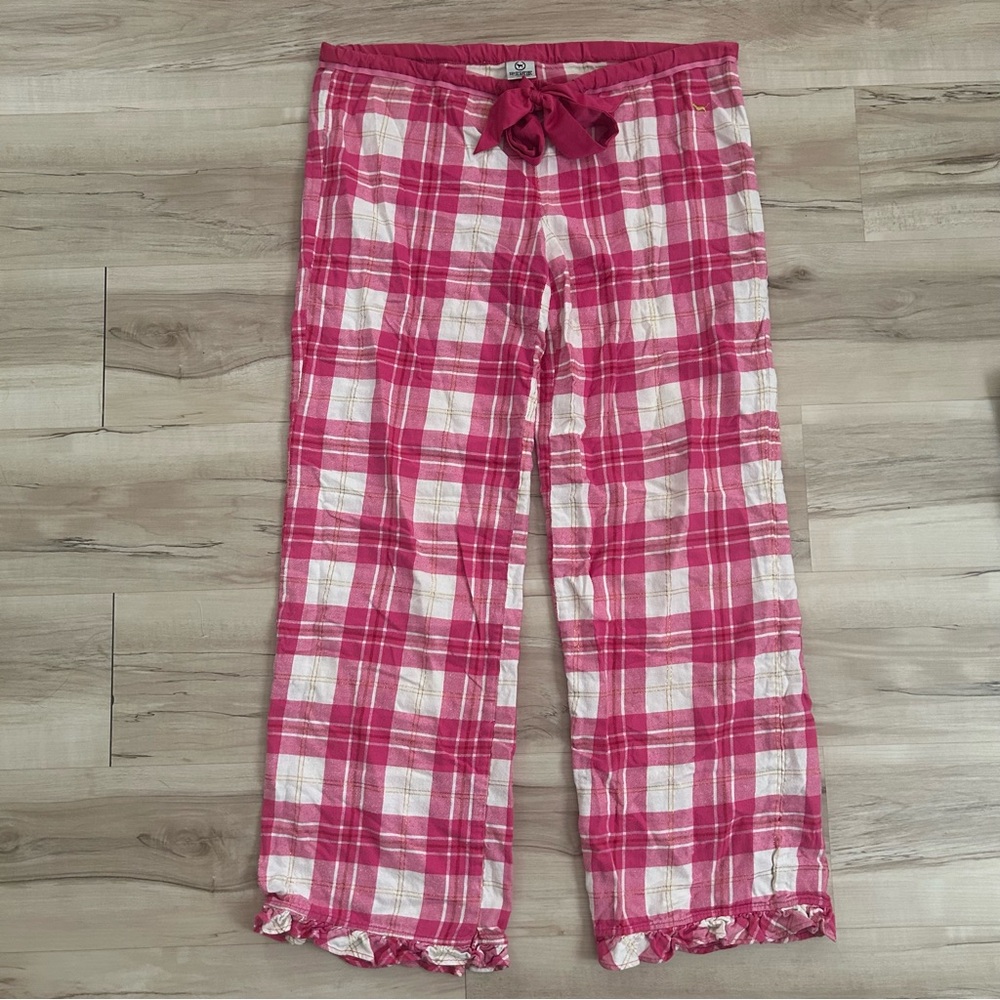 PINK Victoria’s Secret Plaid Pajama Pants Lounge Size Medium Vintage